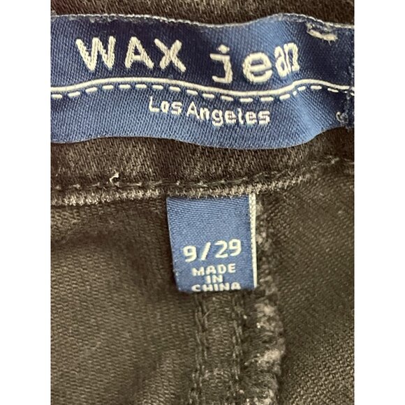 Wax Jean Women Black Stretch Distressed Skinny Jeans Size 9 /29 - Picture 9 of 11